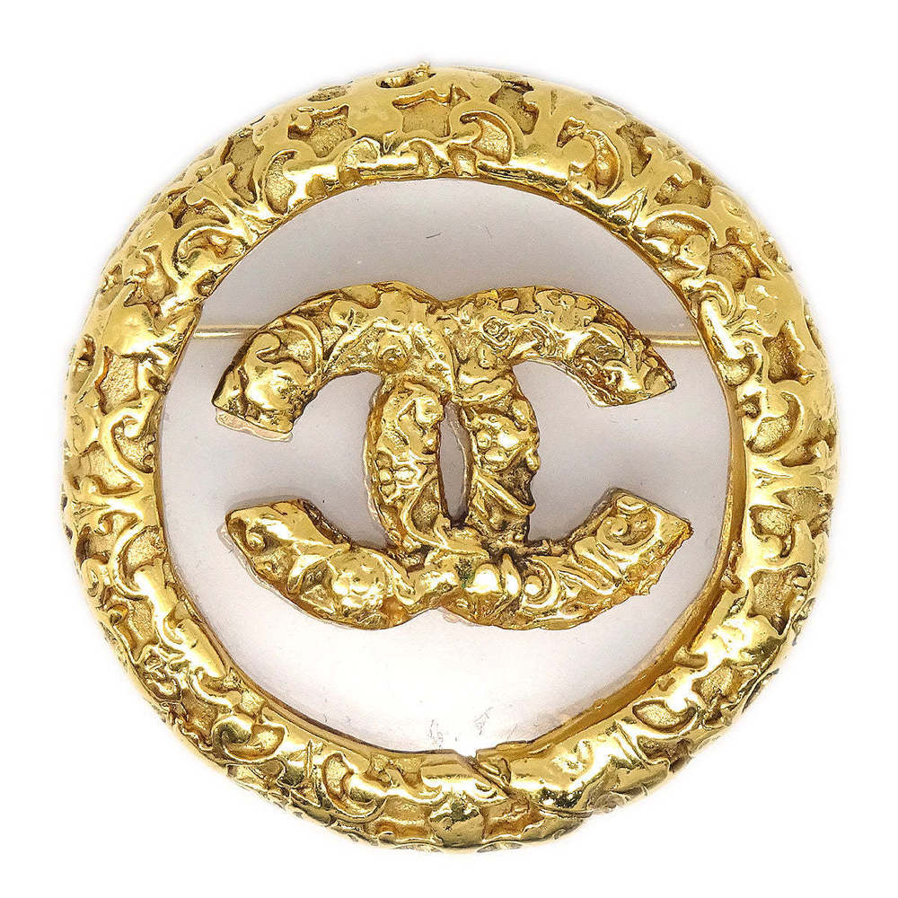 CHANEL Medallion Brooch Pin Gold 93A 99497 - Picture 1 of 4